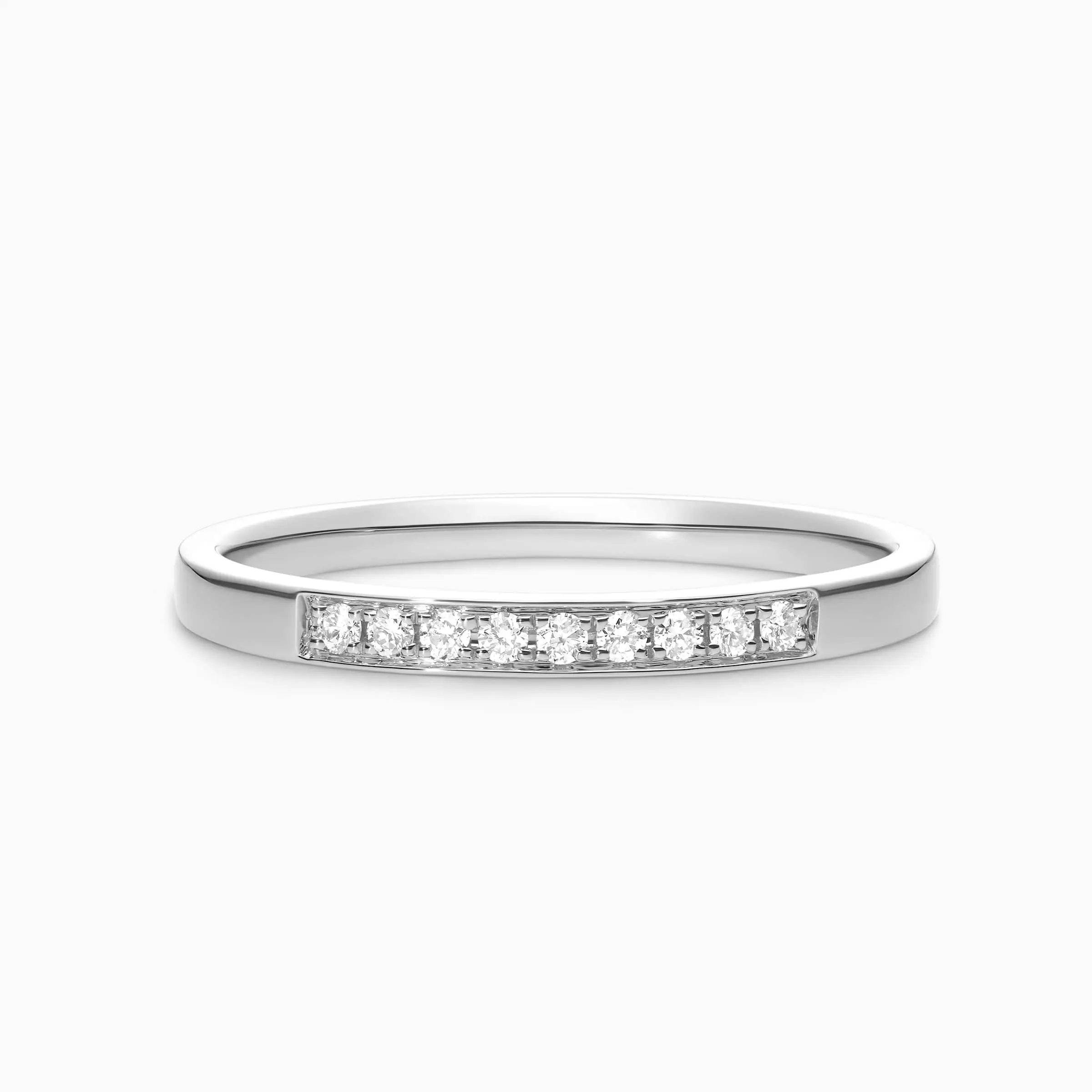 9 Diamonds Pavé Wedding Rings - Darry Ring