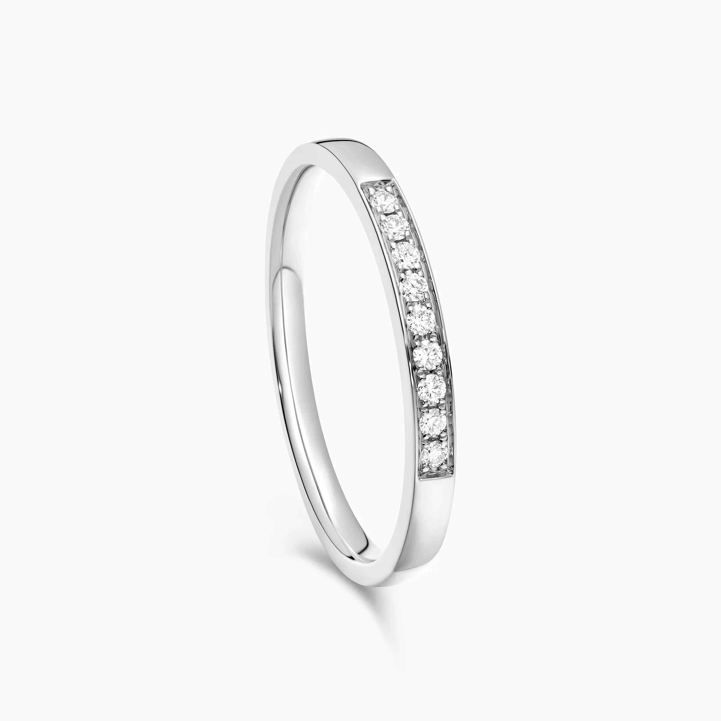 9 Diamonds Pavé Wedding Rings - Darry Ring